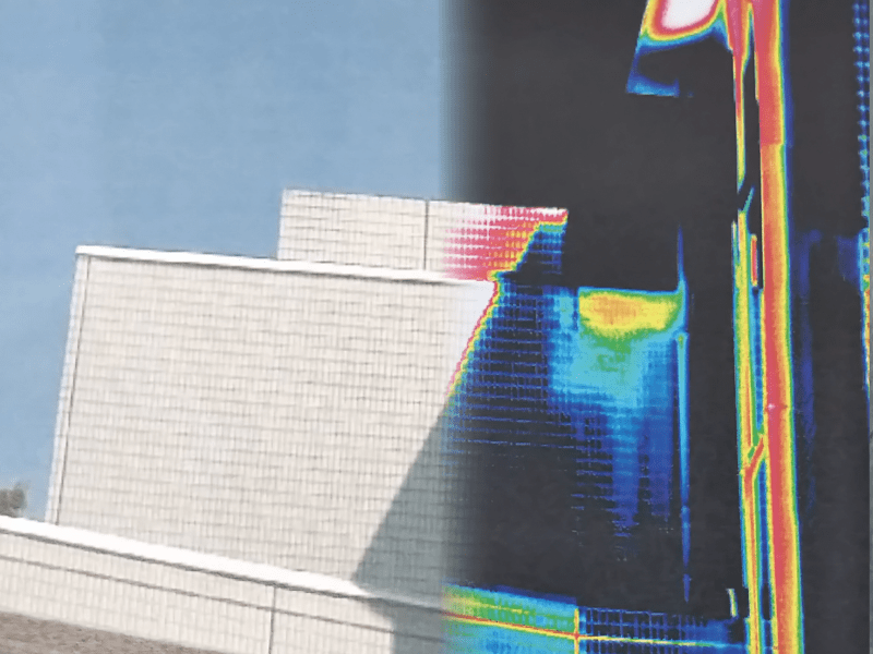 非破壊検査による熱画像データの写真